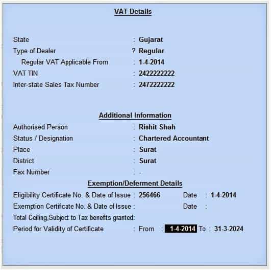 VAT Accounting in Tally.ERP 9 Part 1