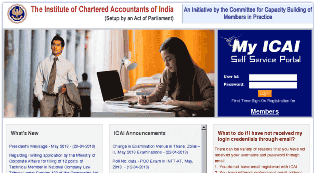 User Manual For the Articles To Logging Into ICAI SSP Portal