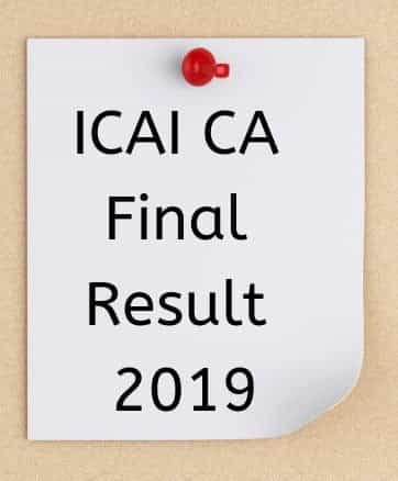 CA Final and CA foundation Result of May-June 2019 Announced by ICAI