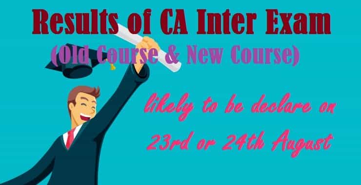 Results of CA Inter Exam (Old Course & New Course) declare by ICAI