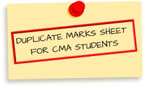 Procedure for obtain duplicate Mark Sheet / Certificate of CMA June 2019 Exam