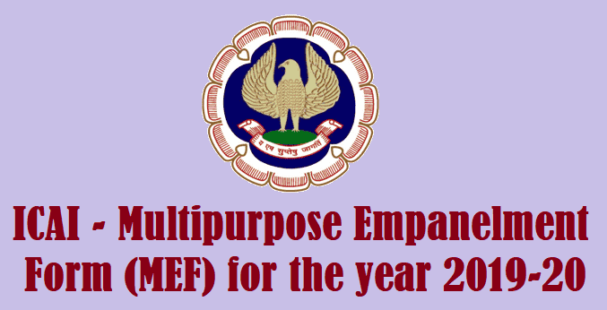 The last date for filling MEF 2019-20 extended till 20th Sep 2019