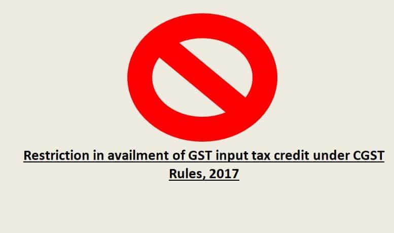 Changes in GST ITC Availment Conditions