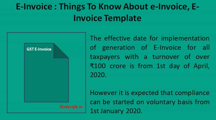 E-Invoice : Things To Know About e-Invoice, E-Invoice Template