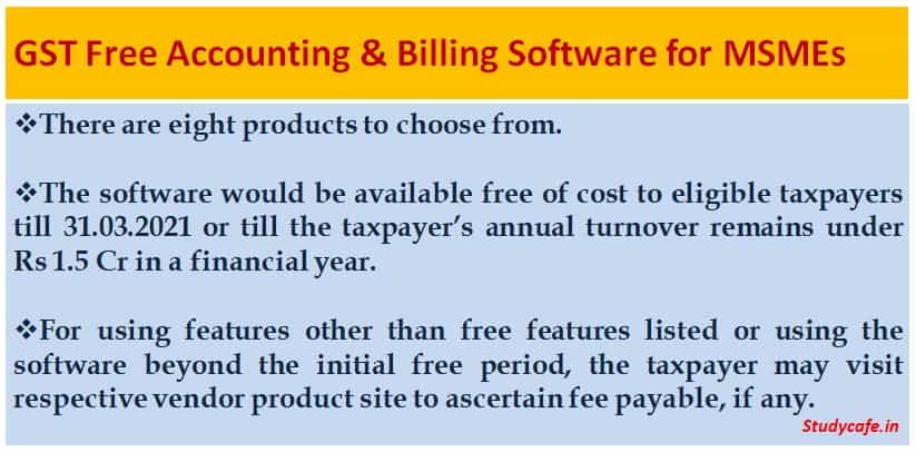 GST Free Accounting & Billing Software for MSMEs
