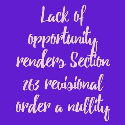 Order u/s 263 held bad in law in case of lack of opportunity of getting heard