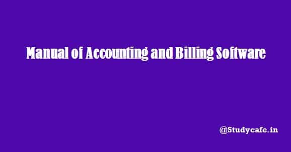 Manual of Accounting and Billing Software