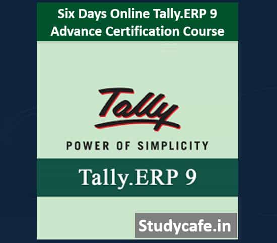 StudyCafe 6 Days Tally ERP9 Webinar