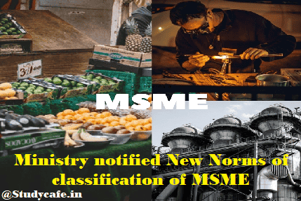 Ministry notified New Norms of classification of MSME