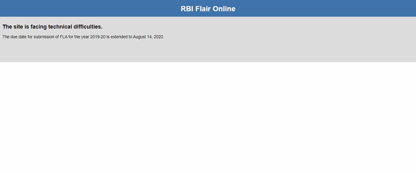 Due date for submission of FLA for year 2019-20 extended to August 14 2020
