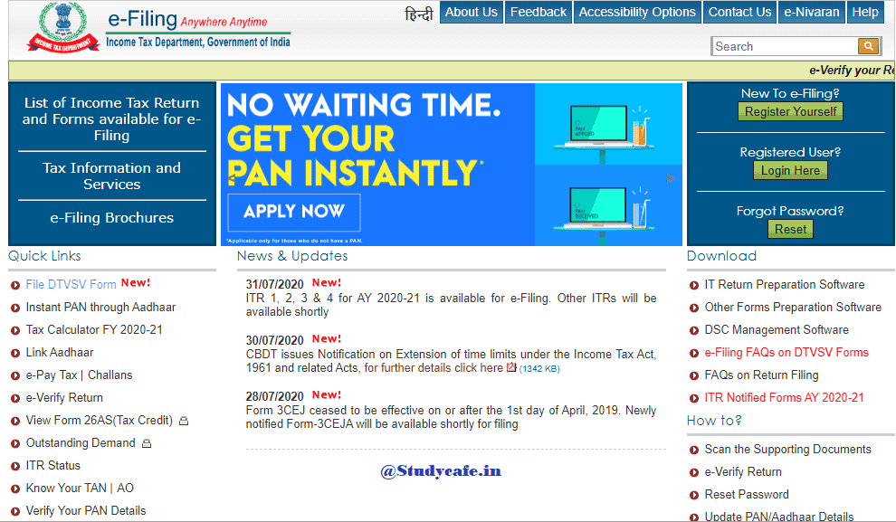 ITR-3 Available at Income Tax Portal
