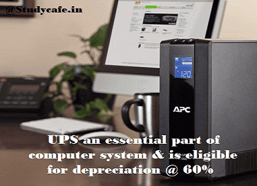 UPS an essential part of computer system & is eligible for depreciation @ 60%