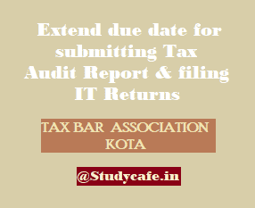 TAR & ITR due date extension representation by TAX BAR ASSOCIATION