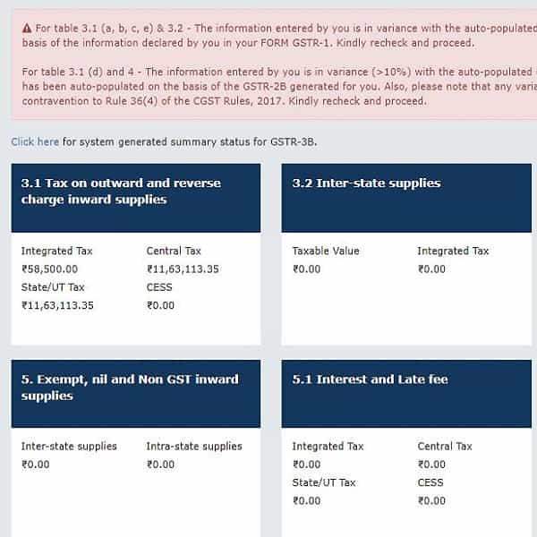 Prefilled GSTR-3B now Live, ITC restricted as per rule 36(4)