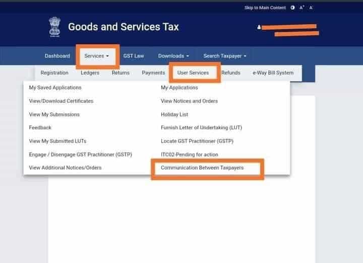 GST Portal provides new facility of communication between taxpayers