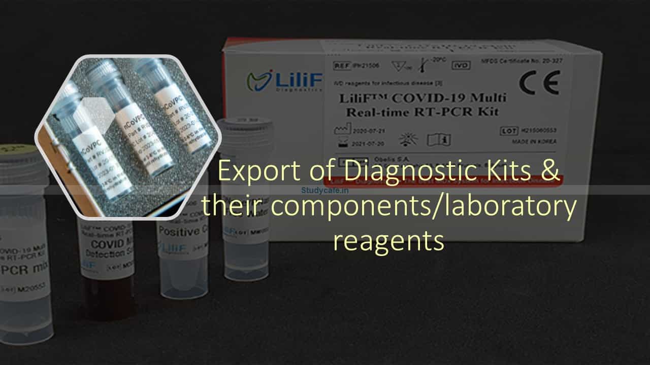Export of Diagnostic Kits & their components / laboratory reagents