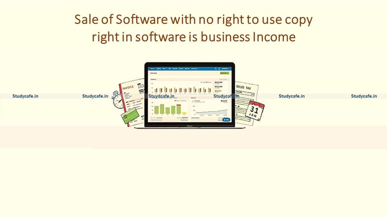 Sale of Software with no right to use copy right in software is business Income