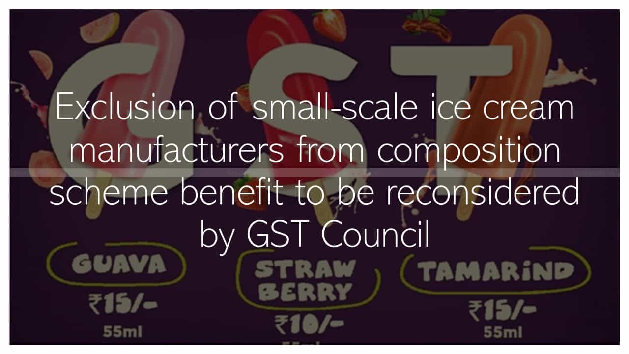 Exclusion of small scale ice cream manufacturers from composition scheme