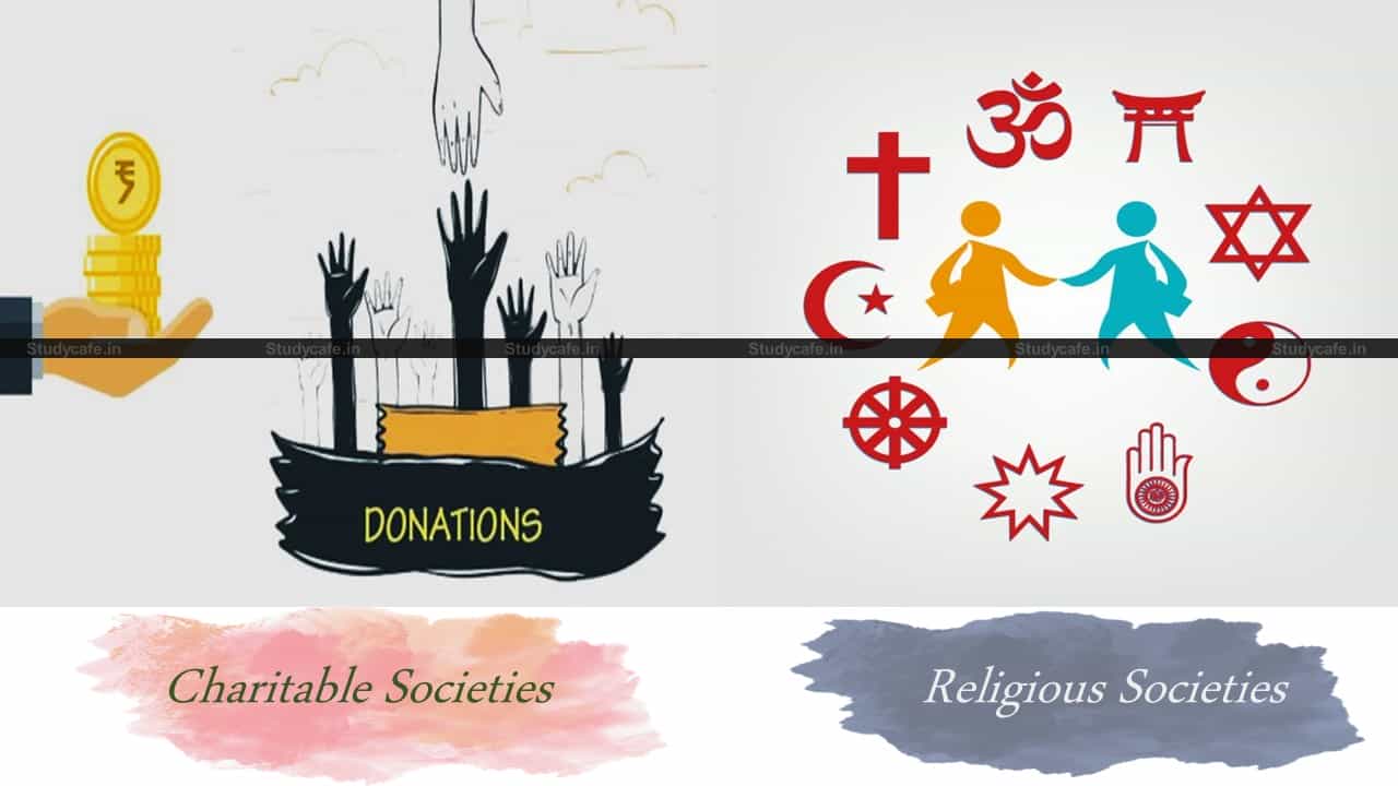 Section 13(1)(b) applicable in case of charitable societies only and not in case of religious societies