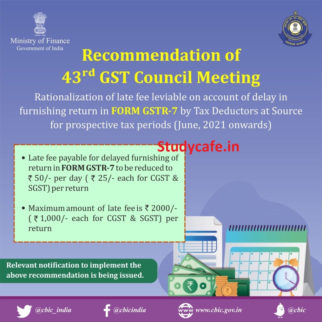 Taxpayer Friendly changes recommended by 43rd GST Council Meeting