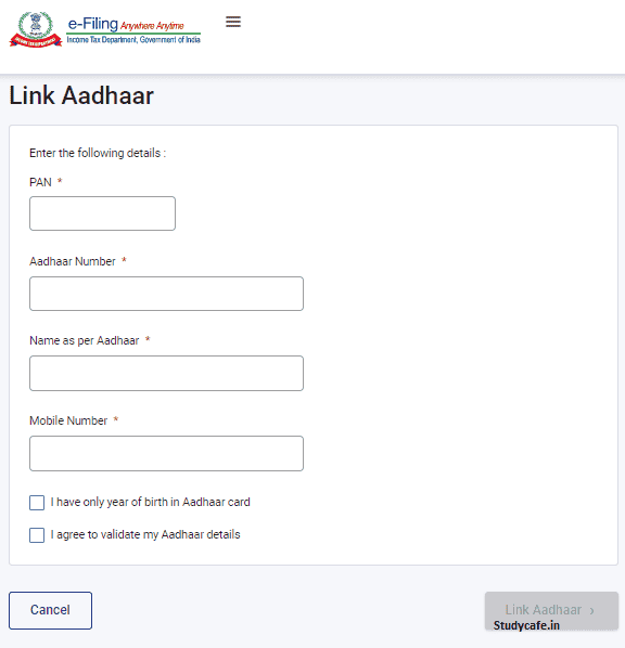 How to Link PAN & Aadhar on Income Tax Portal 2.0