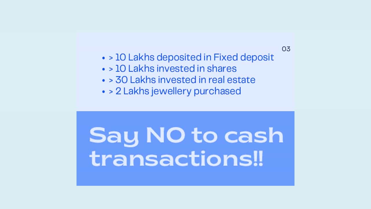 Transactions monitored by Income tax department