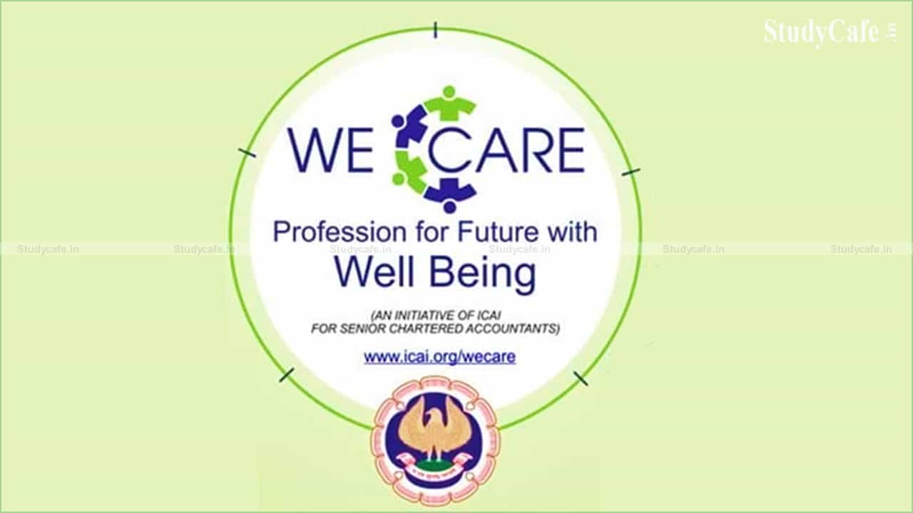 Senior CA Members can now register for the ICAI's WeCare Initiative