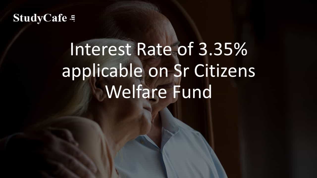 Interest Rate of 3.35% applicable on Sr Citizens Welfare Fund
