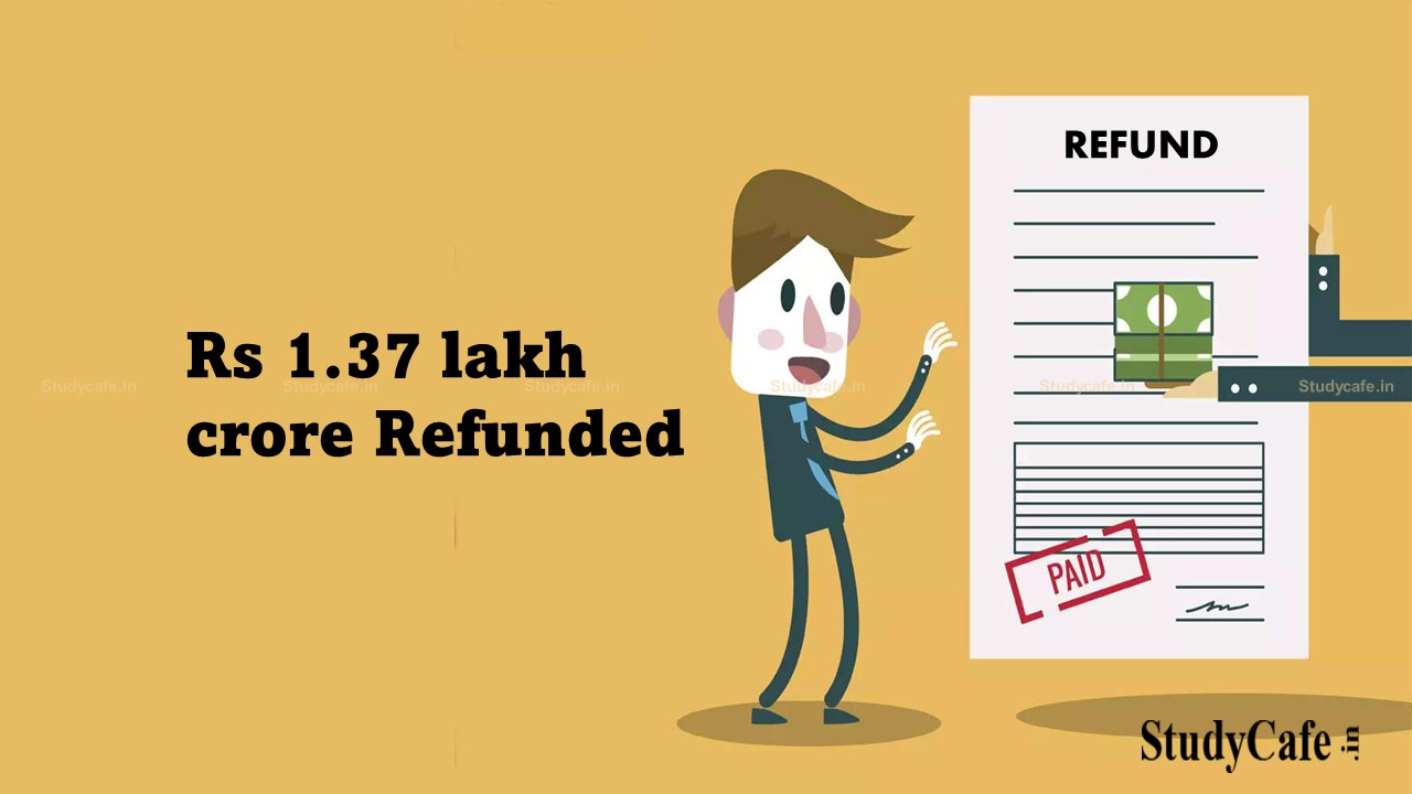 CBDT issued Refund Amounting Rs 1.37 Lakh Crore to Taxpayers