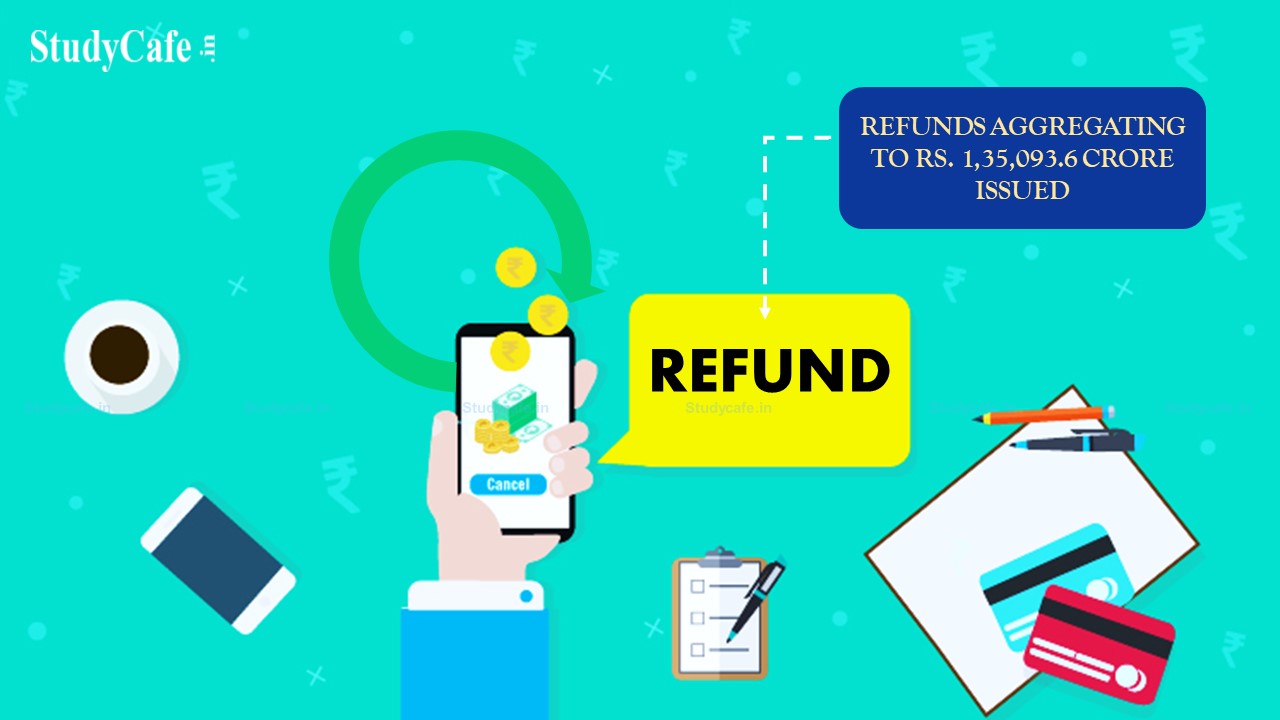 Refunds aggregating to Rs. 1,35,093.6 crore issued in the current financial year