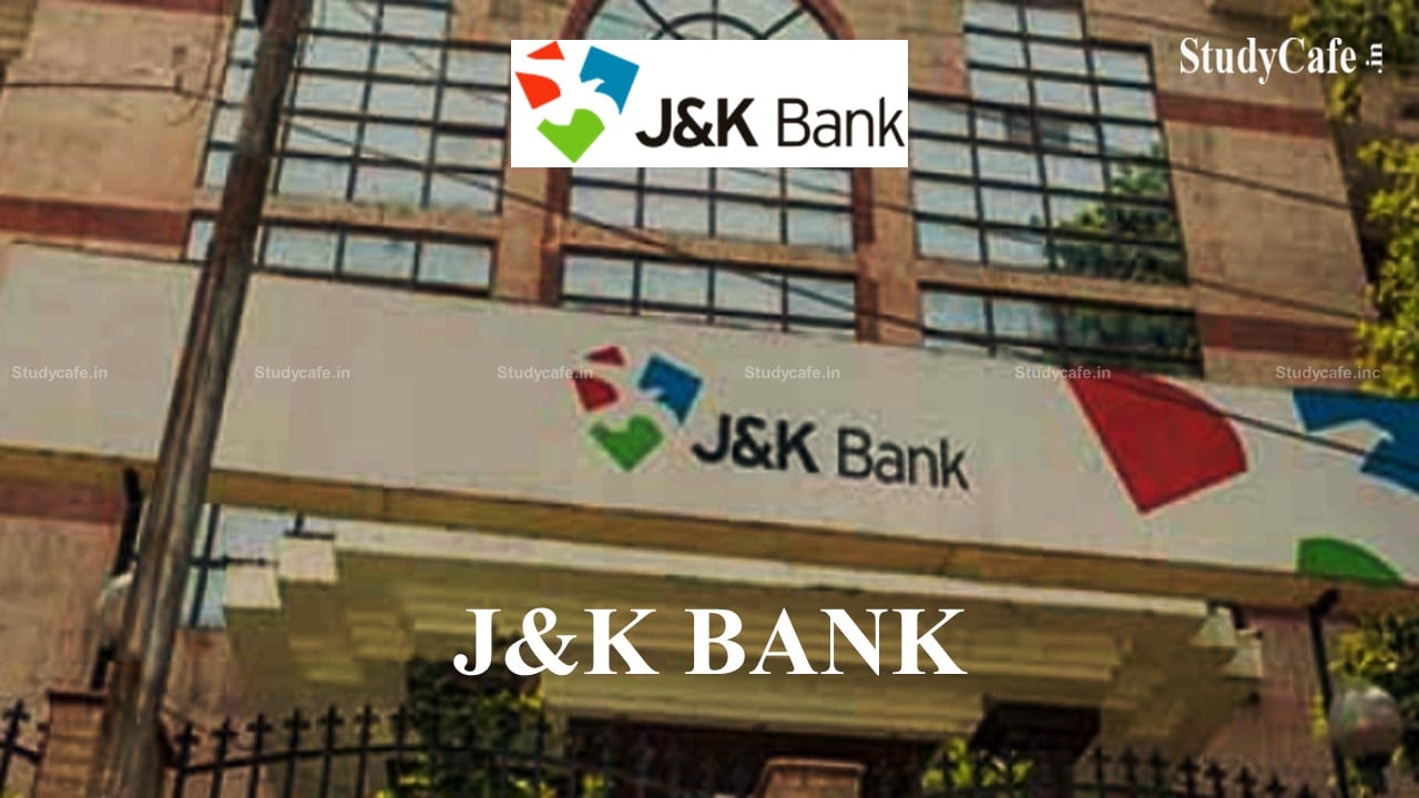 Empanelment of CA Firm for Income Tax Consultant of J&K Bank