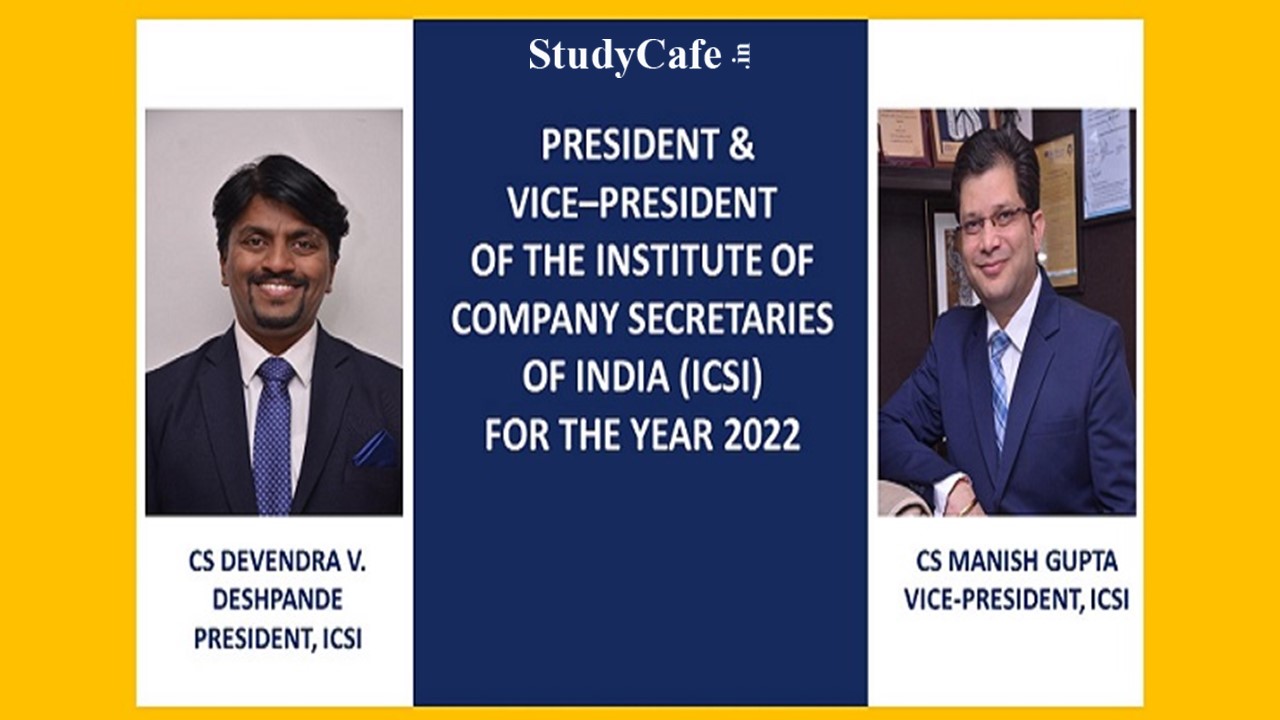 CS Devendra V. Deshpande elected as President of ICSI for the year 2022