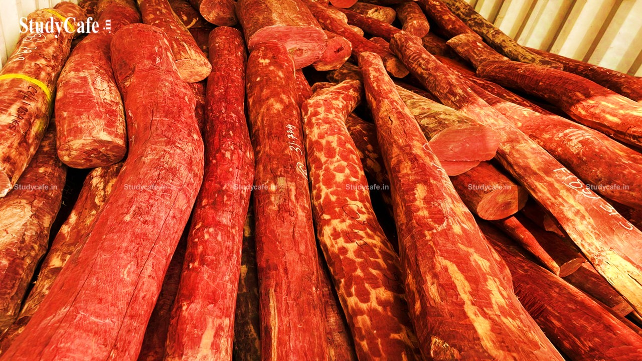 Bengaluru Customs Seized 4.82 Tons Red Sanders Worth Rs. 2.4 Crore