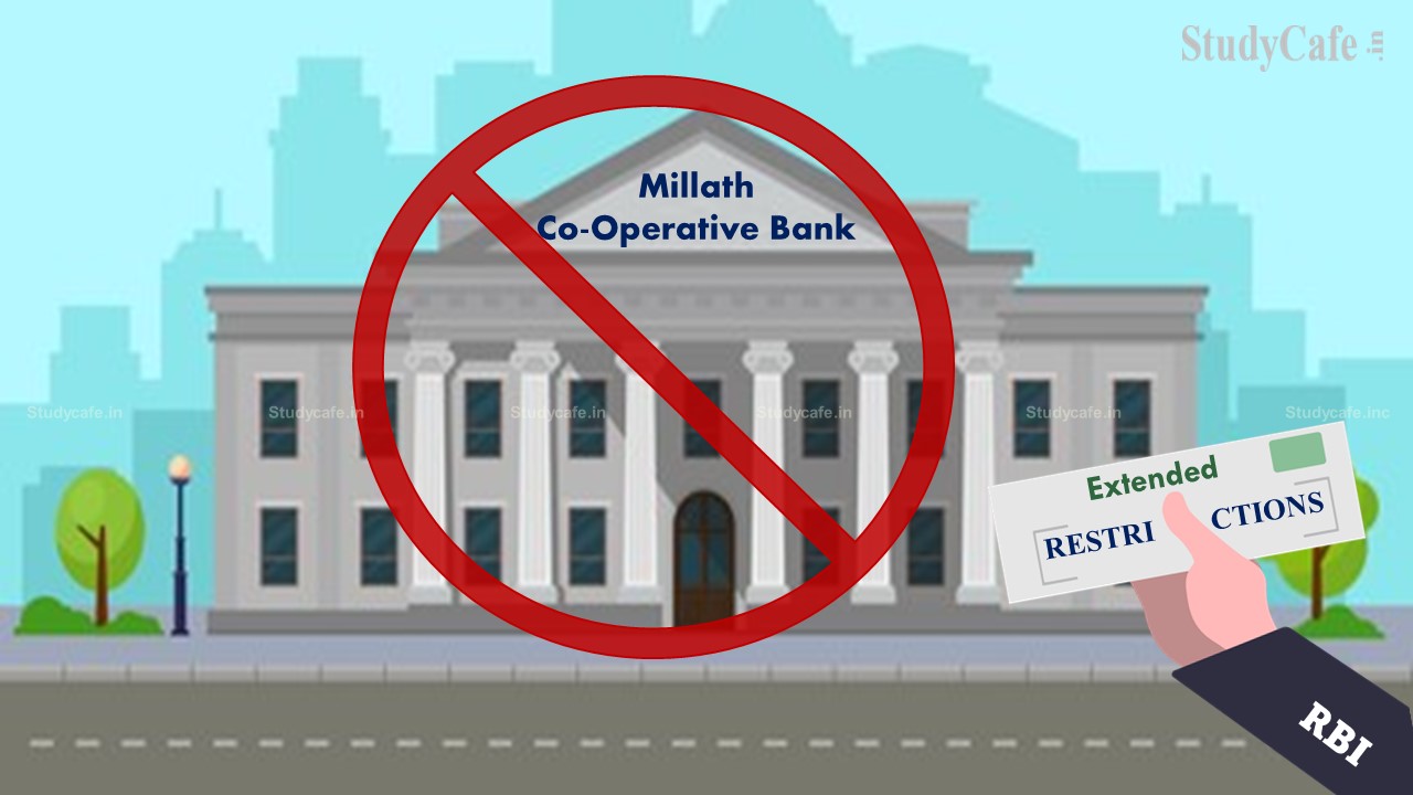 Reserve Bank of India Extends Restrictions on Karnataka's Millath Co-Operative Bank by Another 3 Months