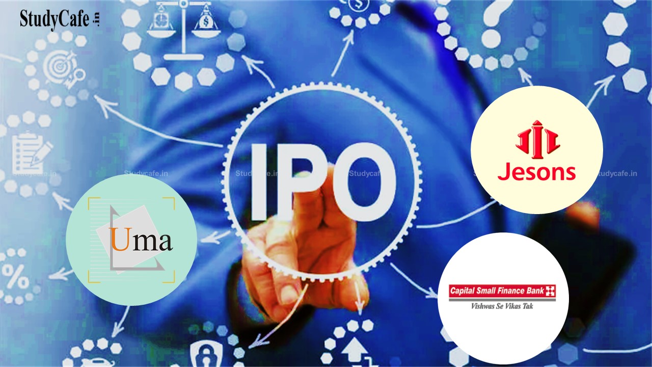 Uma Exports, Jesons Industries, Capital Small Finance Bank Get Sebi's Nod to Float IPOs
