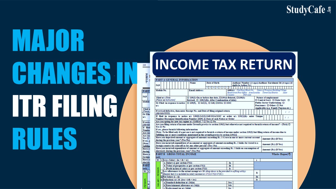 ITR Filing: Major Changes in ITR Filing Rules; Let's Know Finance Ministry New Order