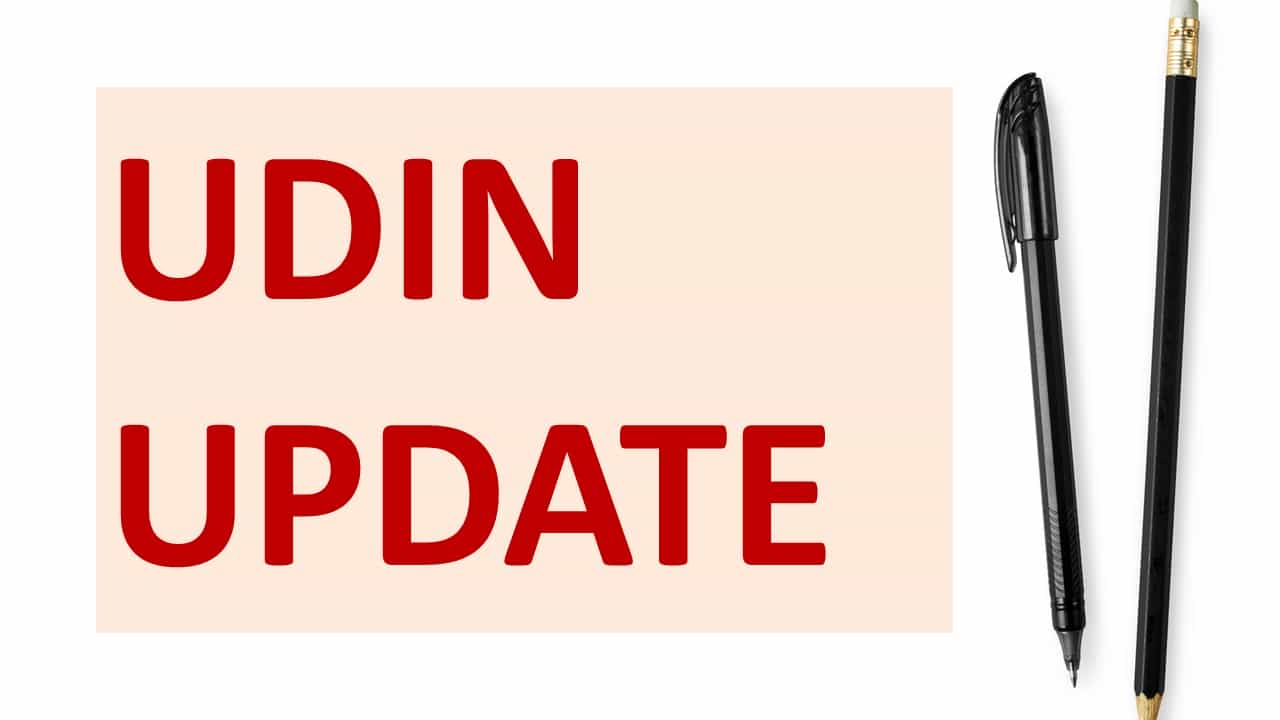 UDIN update for Income Tax Forms Filed in the assessment year 2021-2022