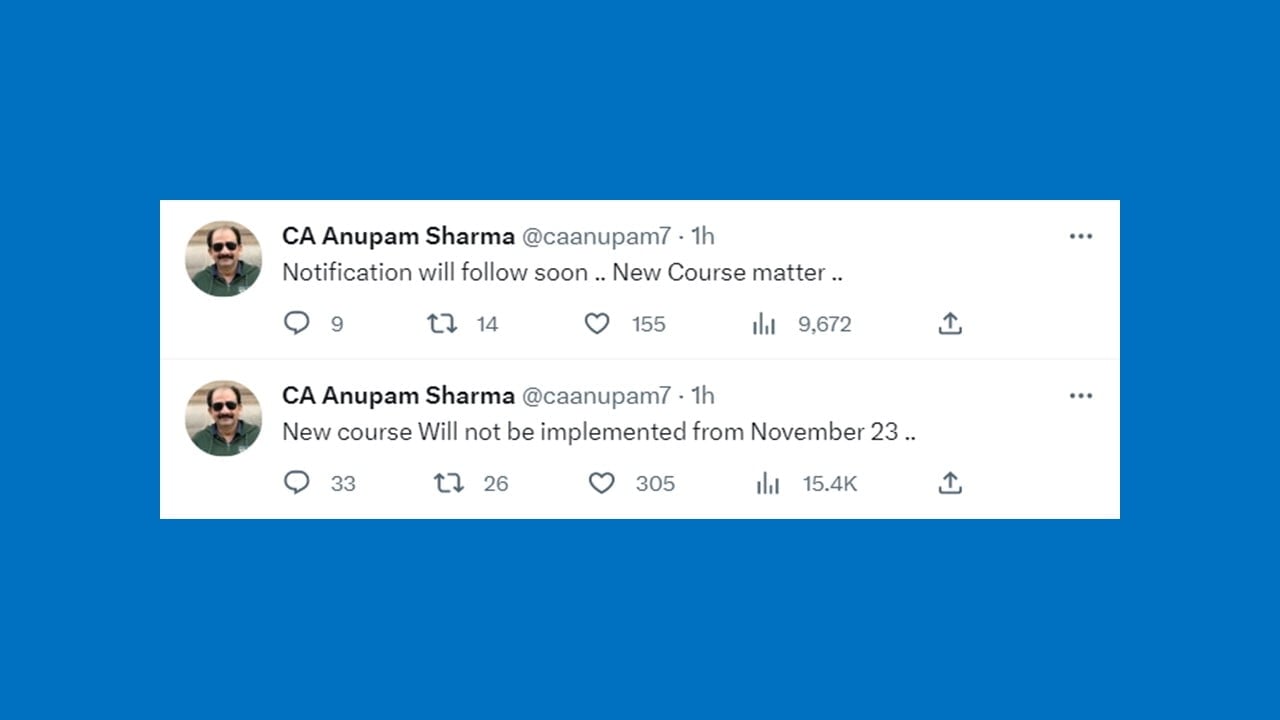 ICAI CA New course will not be implemented from November 2023