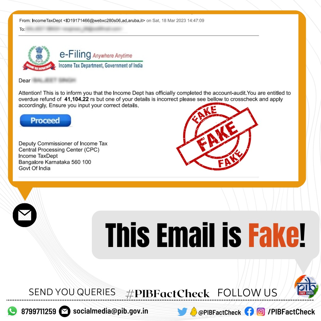 Government warns about scam of Income Tax Refund processing Government warns about scam of Income Tax Refund processing