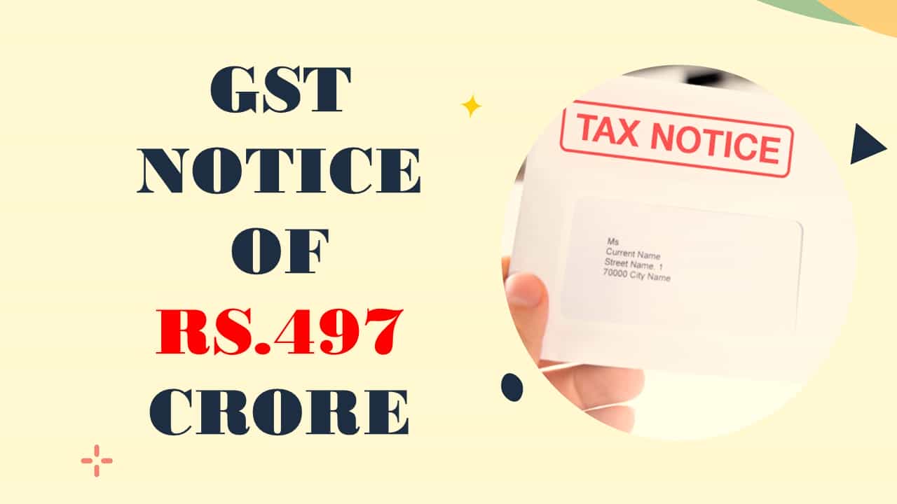 UP Businessman gets GST Notice of Rs. 497 Crore; DGGI Seized Rs 200 Crore Cash