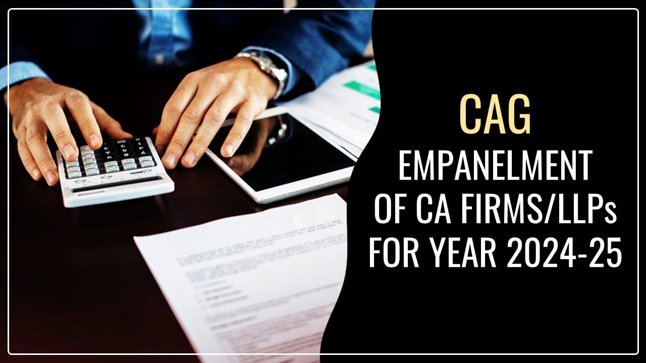 ICAI announcement on CAG Empanelment of Chartered Accountant firms/LLPs for the year 2024-2025
