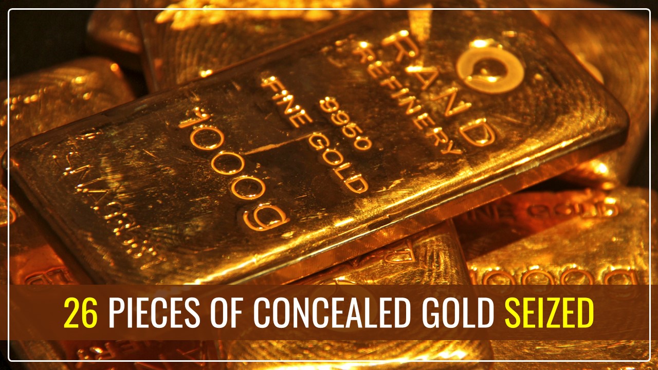 Customs Official seized 26 Pieces of Concealed Gold from Train Passenger at Guwahati Railway Station
