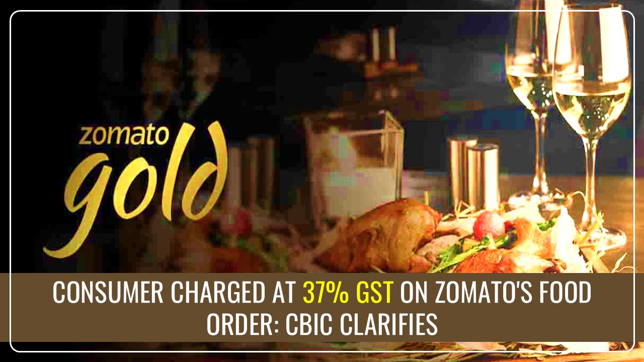 CBIC discloses Tax breakdown for Online Food Orders after Consumer claims '37% GST' charged