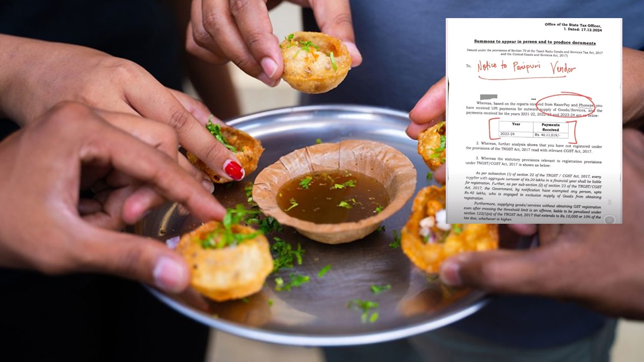 Did Panipuri Vala get Tax Notice for Rs. 40L: Let's know the whole Truth