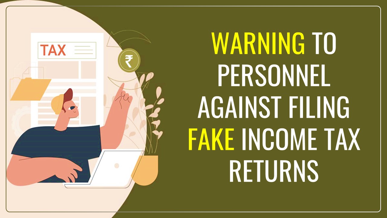 Delhi Police warns Personnel against filing fake Income Tax Returns