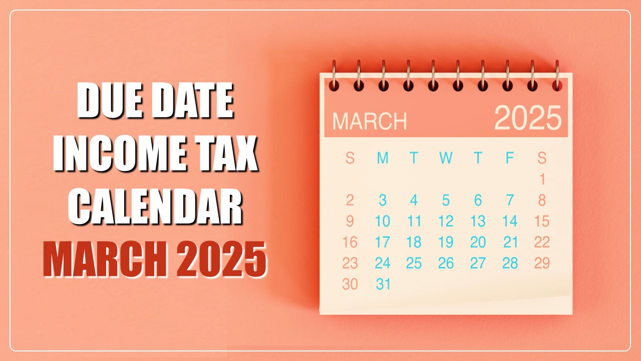 Due Date Income Tax Calendar March 2025