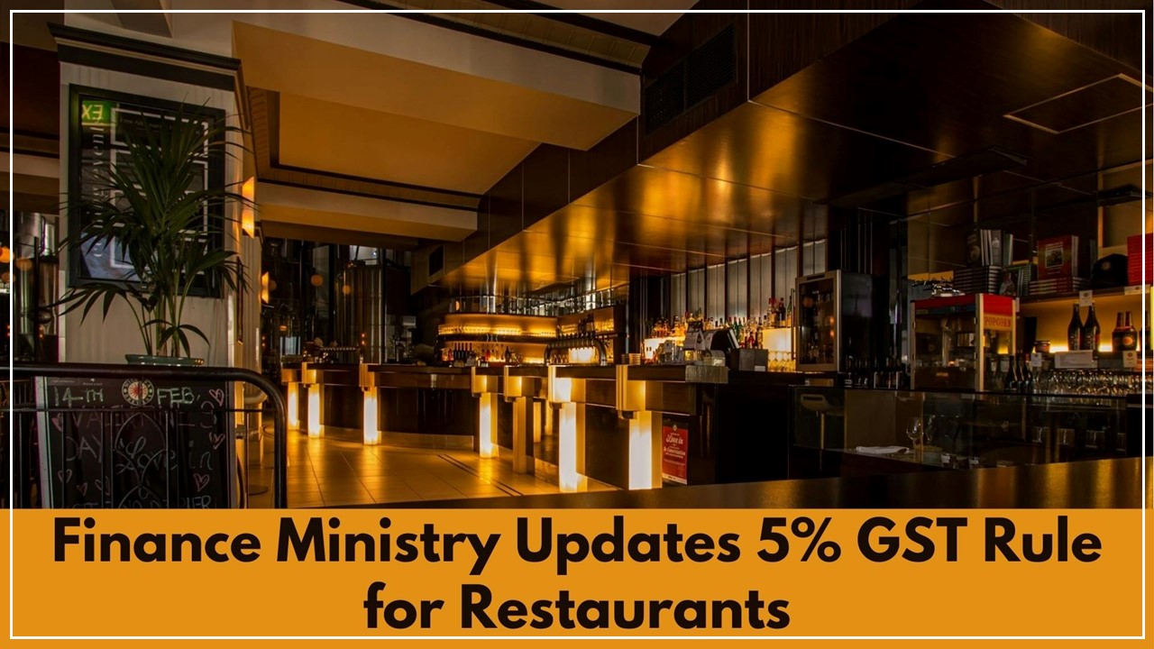 Finance Ministry Updates 5% GST Rule for Restaurants Without Fixed Locations