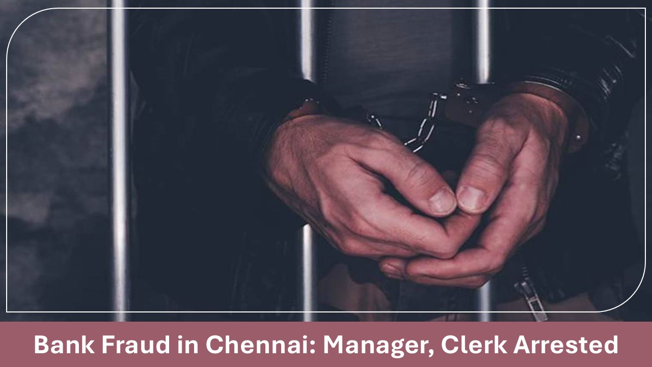 Indian Bank Manager, Clerk Arrested for Misusing Funds in Chennai