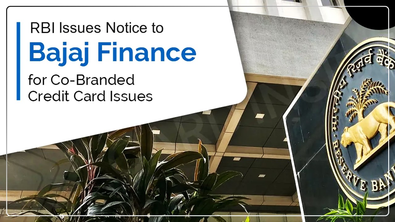 RBI sends 'letter of displeasure' to Bajaj Finance on Co-branded Credit Cards