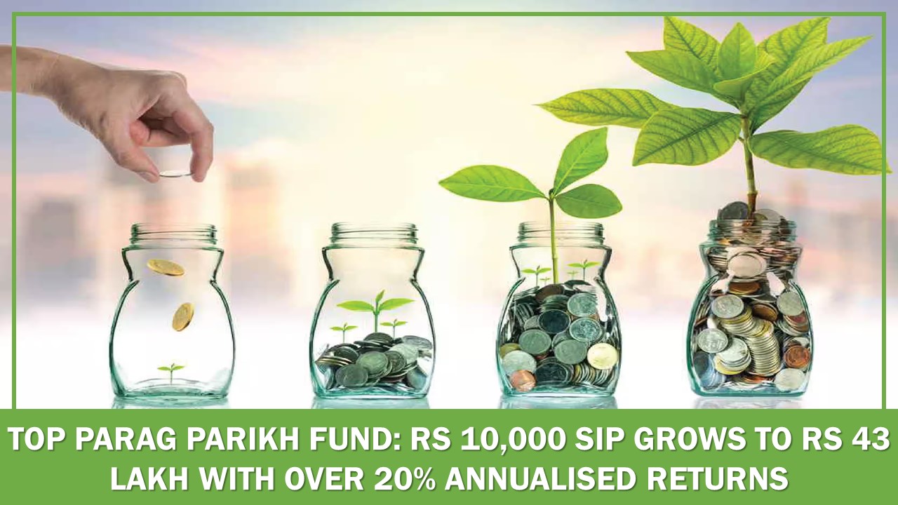 Top Parag Parikh Fund: Rs 10,000 Monthly SIP Grows to Rs 43 lakh With Over 20% Annualised Returns